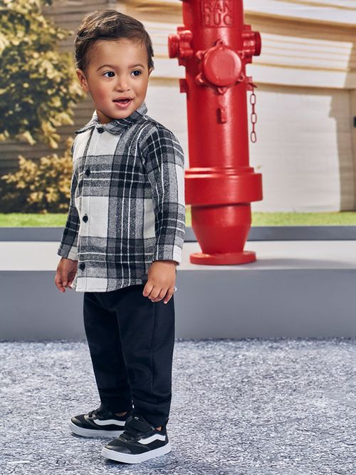 Conjunto Bebê Menino Xadrez Clássico Kippos