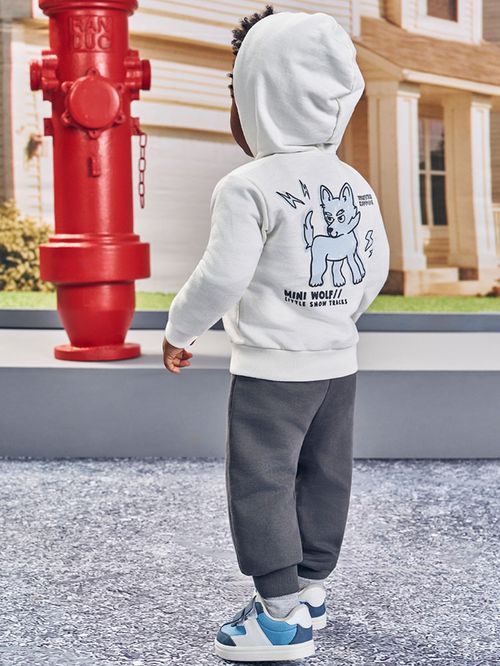 Conjunto Felpado Bebê Menino Mini Wolf Kippos