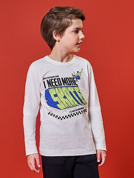 Camiseta Malha Infantil Menino More Skate Kippos