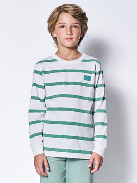 Camiseta Manga Longa Infantil MCamiseta Infantil Listrada Manga Longa – Básico Estiloso para Look de Inverno Confortávelenino Listrada Kippos