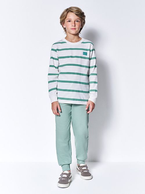 Camiseta Manga Longa Infantil MCamiseta Infantil Listrada Manga Longa – Básico Estiloso para Look de Inverno Confortávelenino Listrada Kippos