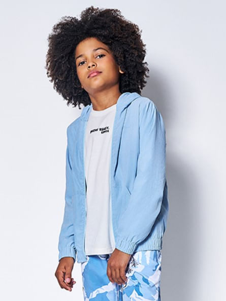 Jaqueta com Capuz em Nylon Infantil Menino Cloud Kippos