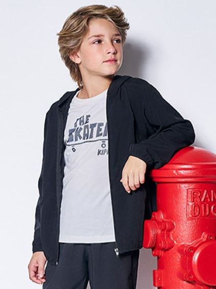 Jaqueta com Capuz Infantil Menino Flex Tech Kippos