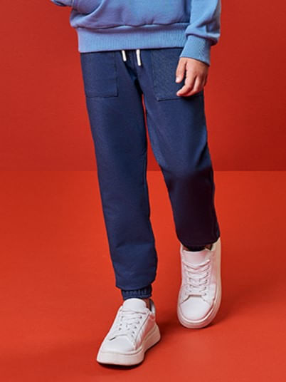 Calça Jogger Infantil Menino em Molecotton Denim Kippos