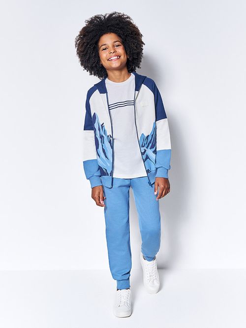 Conjunto Infantil Menino em Moletom Felpado Mountain Kippos