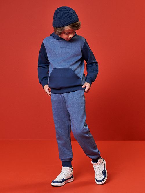Conjunto Infantil Menino em Moletom Quadrilê Felpado Kippos