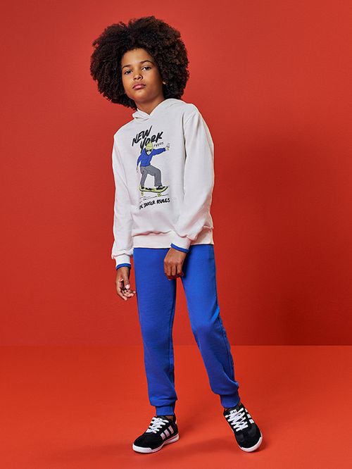 Conjunto Moletom Infantil Menino New York Skater Kippos