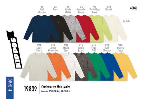 Camiseta Infantil Menino K Bordado Kippos