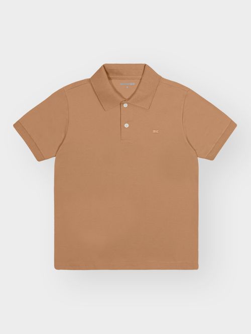 Camisa Polo Infantil em Piquet com Elastano – Look Clássico Confortável para Todas as Estações
