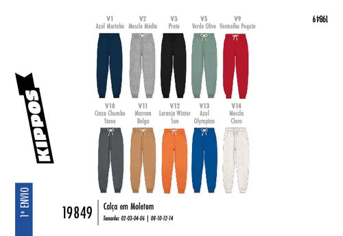 Calça Jogger em Moletom Infantil Menino Kippos