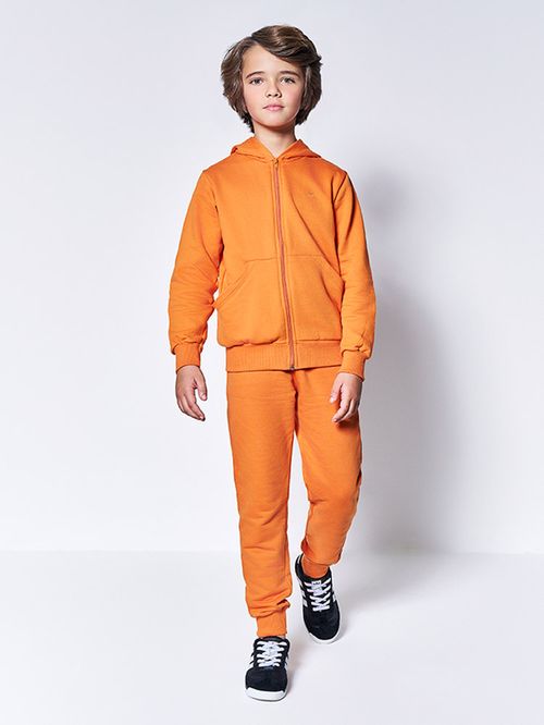 Jaqueta Felpada com Capuz Infantil Menino Kippos AZUL MARINHO