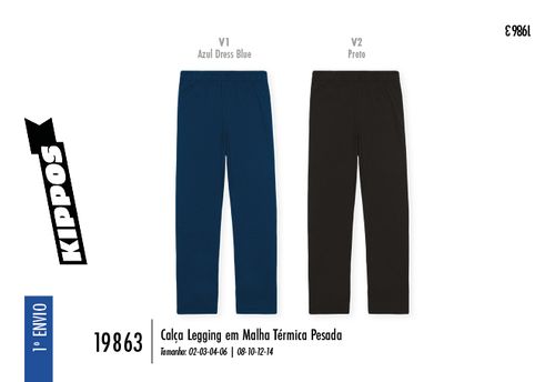 Calça em Malha Térmica Pesada Infantil Menino Kippos