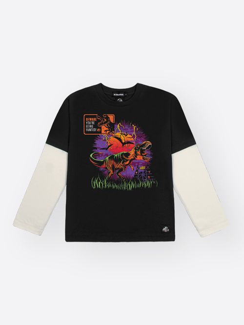 Camiseta Jurassic World Infantil Menino Hunted Kippos