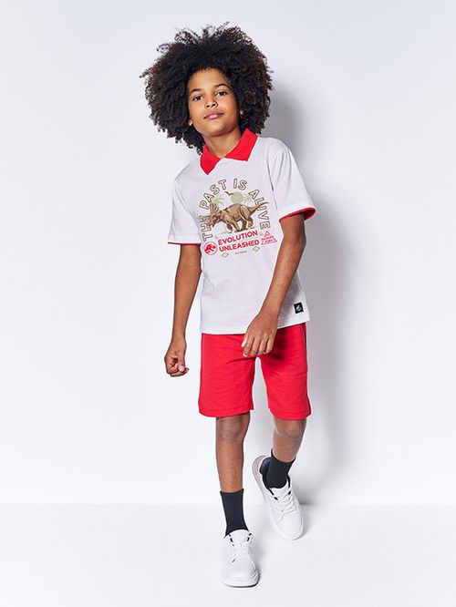 Camiseta Jurassic World Infantil Menino Past Is Alive Kippos