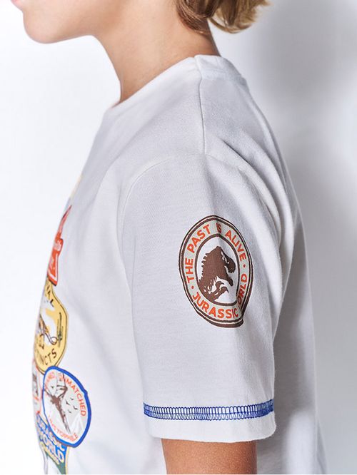 Camiseta Menino Jurassic World Patchwork Kippos