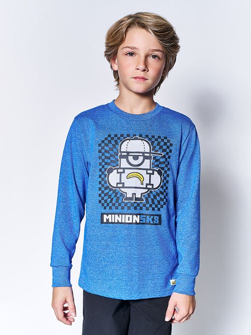 Camiseta Minions Infantil Menino Stuart Sk8 Kippos