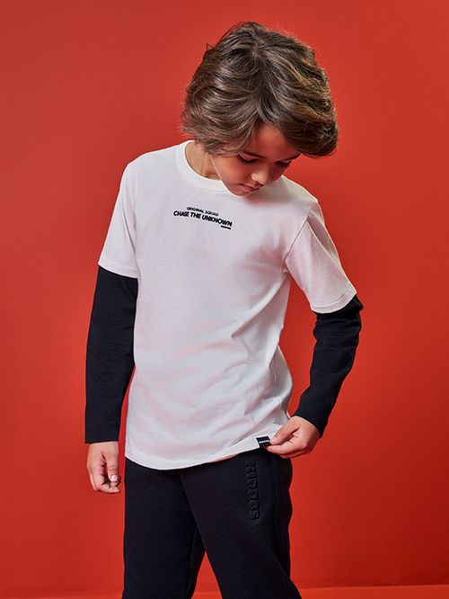 Camiseta Malha Infantil Menino Chase the Unknown Kippos
