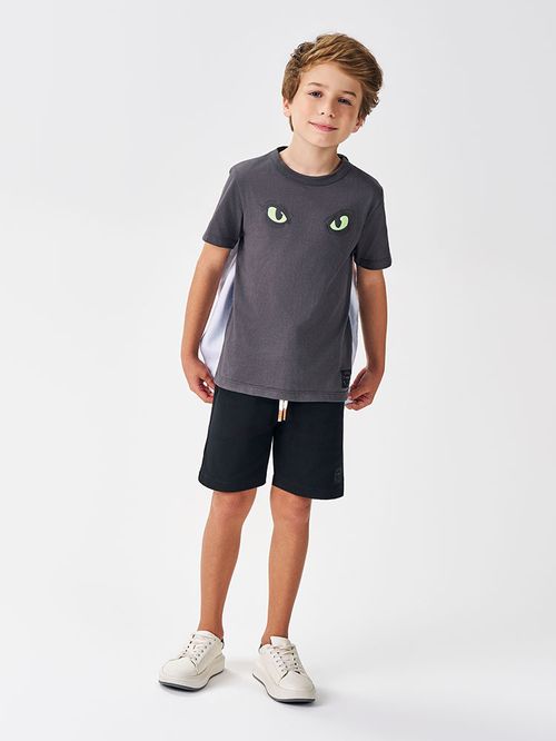 Camiseta com Capa Dragons Infantil Menino Roaring Divertto