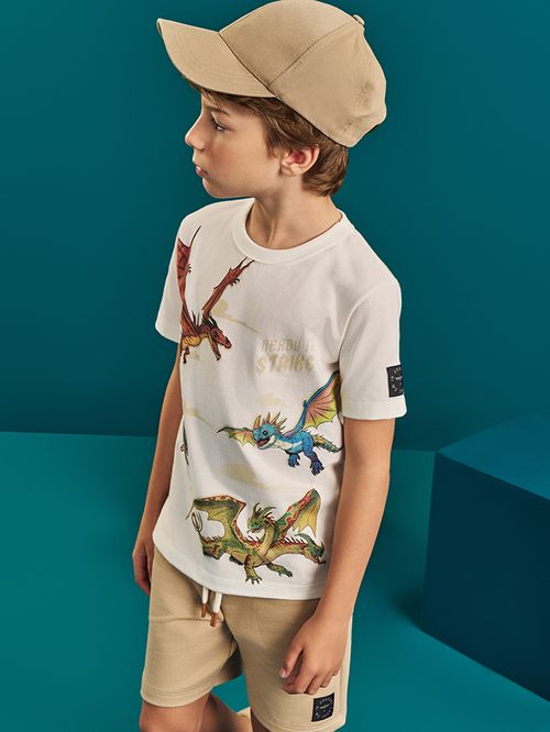 Camiseta Dragons Infantil Menino Ready To Strike Divertto