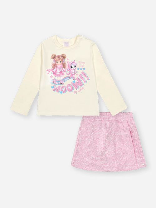 Conjunto Bebê Menina em Tweed Funny Days Mundo Cinti