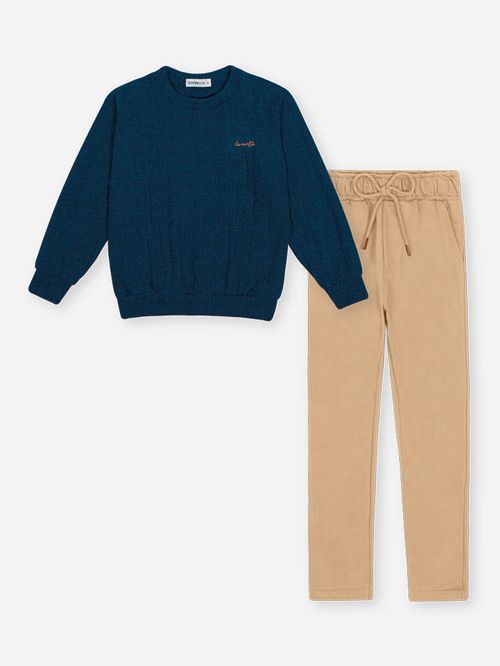 Conjunto em Tricot Infantil Menino Texture Divertto