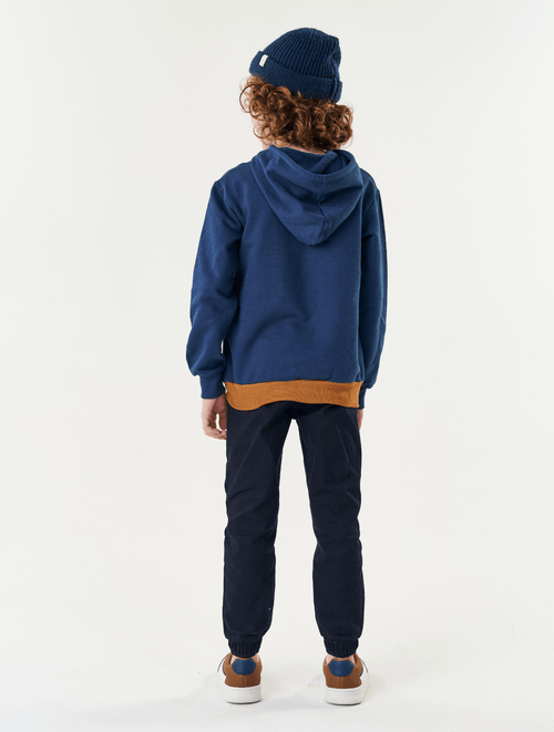 Calça Jogger Sarja Azul Marinho Abrange