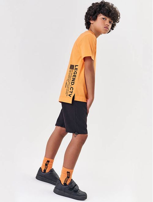 Camiseta Infantil Menino Legend Laranja Catavento