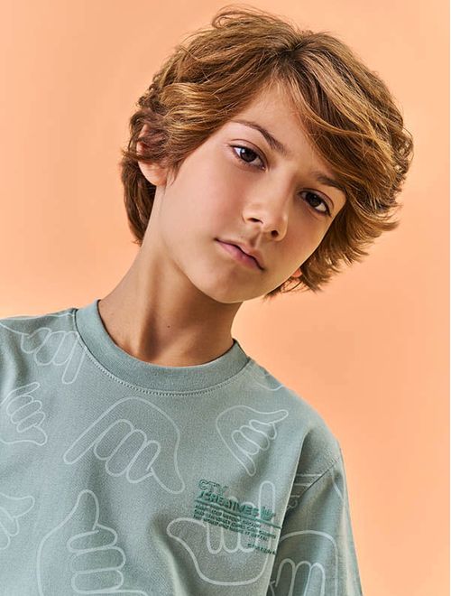 Camiseta Infantil Menino Creatives Verde Catavento