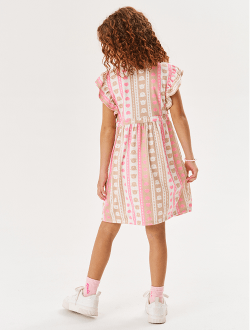 Vestido Infantil Menina Ursinho Bege Cinti