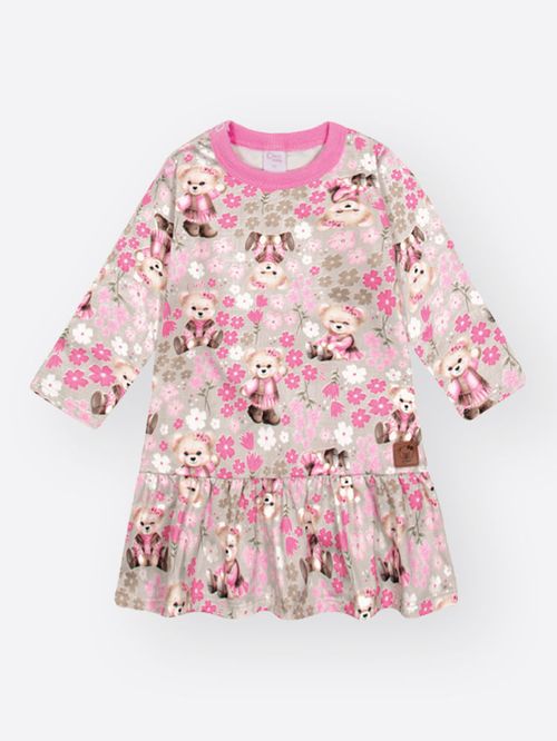 Vestido de Inverno Bebê Menina Mundo Cinti
