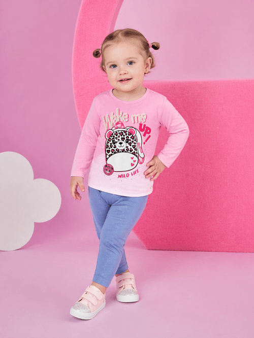 Blusa Térmica Manga Longa Bebê Menina Mundo Cinti