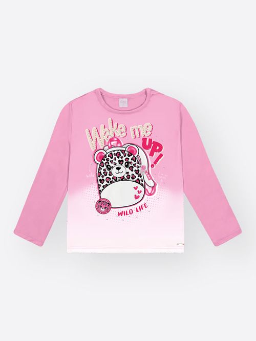 Blusa Térmica Manga Longa Bebê Menina Mundo Cinti