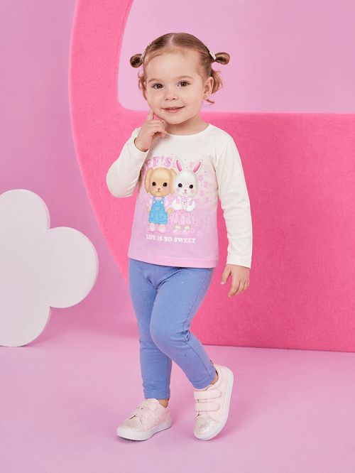 Blusa Térmica Manga Longa Bebê Menina Mundo Cinti