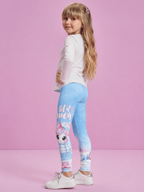 Legging Menina com Aplique Tule Mundo Cinti