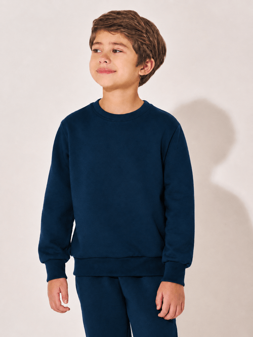 Blusão Moletom Infantil Menino Marinho Divertto