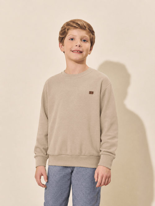 Blusão Moletinho Infantil Menino Latte Divertto