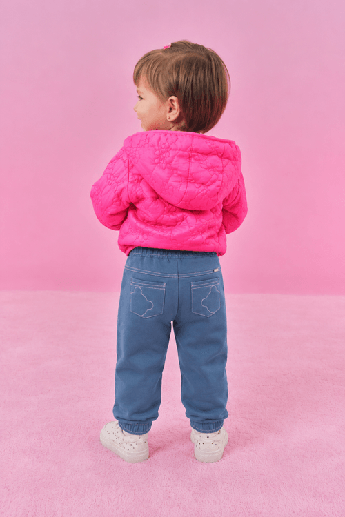 Calça Bebê Menina Ursinho Azul Mundo Cinti