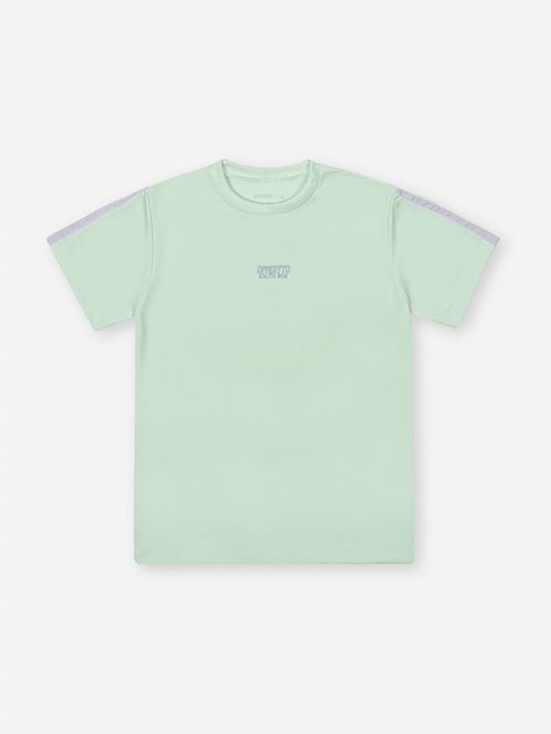 Camiseta Infantil Sportwear Minimalista em Malha Dry Sport VERDE FLUOR GREEN